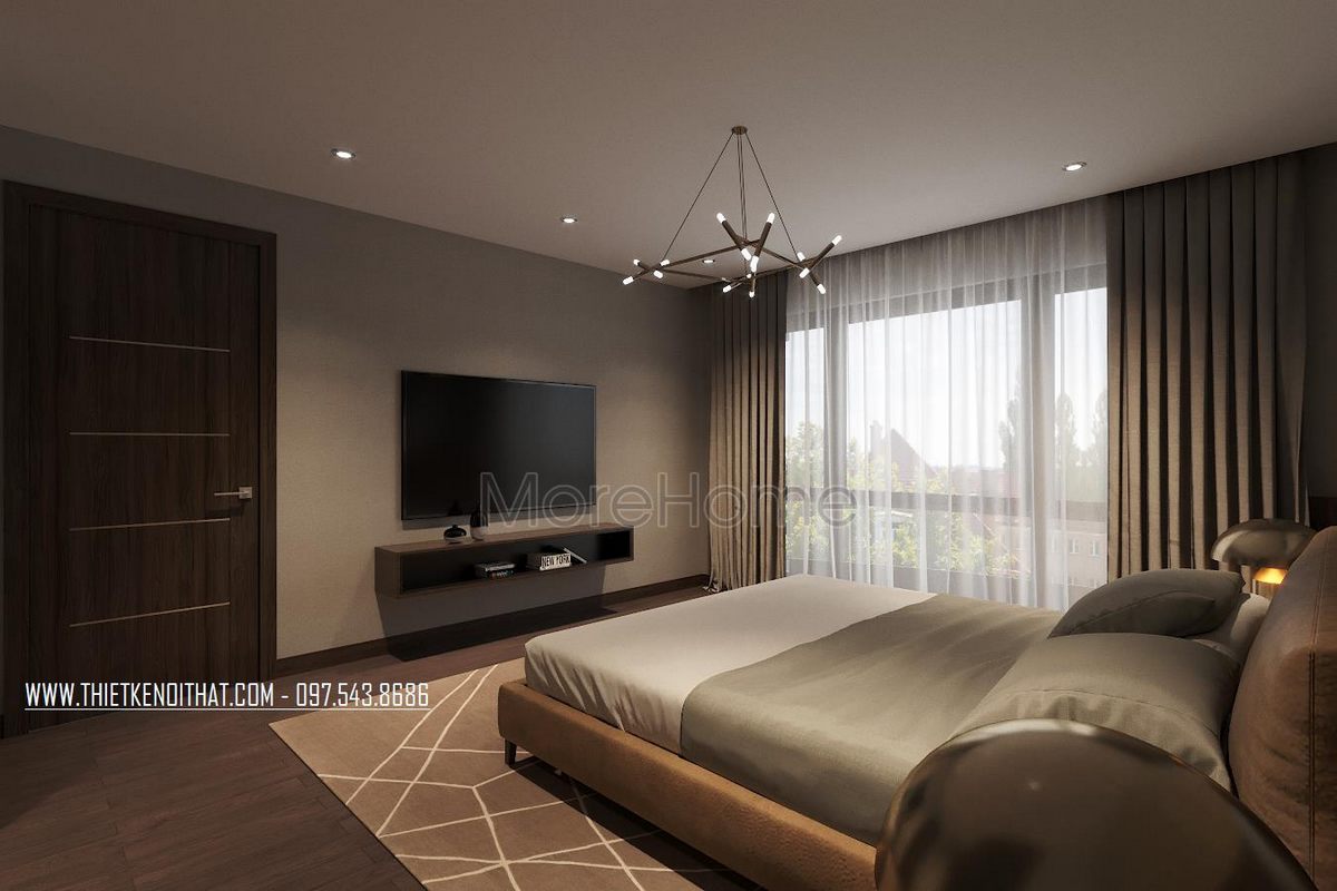 Thiết kế phòng ngủ biệt thự Ecopark Văn Giang 